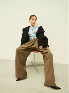 田中みな実 CLANE TUCK HERRINGBONE SLACKS サイズ0