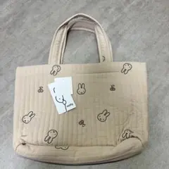 ︎【新品未使用】ミッフィー イブル トートバッグ Mサイズ　刺繍　ピンクベージュ