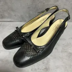【マドラス】（23）バックストラップパンプス ブラック レザー 日本製のサムネイル