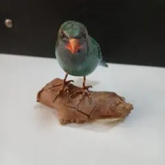 鳥の木彫り 置物 オブジェ
