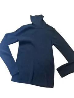 GU ブラック タートルネックセーター