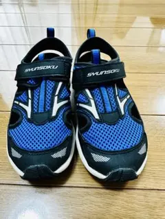 瞬足 SYUNSOKU サンダル ブルー 19.0cmのサムネイル