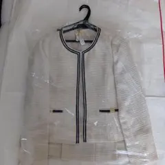 ☆レディーススーツ アイボリー系 7号 フレアスカート☆used品