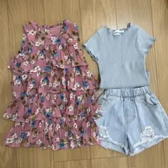 otona de kodomo Tシャツ ワンピース デニムパンツ100-110のサムネイル