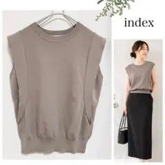 UVケア 接触冷感 index インデックス ノースリーブニット M グレージュのサムネイル