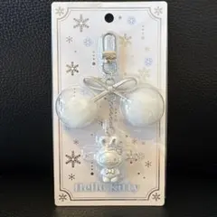 ふわふわスノーラビットデザインシリーズ　キティ　キーホルダー