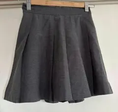 GRL グレー プリーツスカート ウエストゴム M