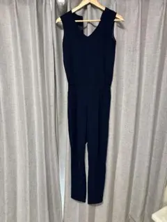 GU ネイビー Vネック オールインワン