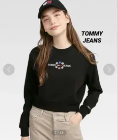 TOMMY JEANS ブラック トレーナー