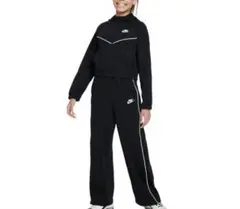 NIKE ガールズ フルジップ トラックスーツ ブラック 上下セットアップ