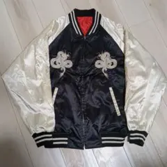 ドラゴン刺繍 サテン スカジャン