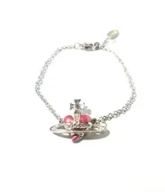 Vivienne Westwood ハート ブレスレット シルバー ピンク