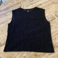 5690【美品】45R タンクトップ ノースリーブ ペイズリー柄 カットソー