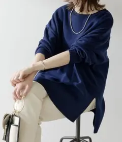 COLLAGE GALLARDAGALANTE コラージュ　ネイビー ニット