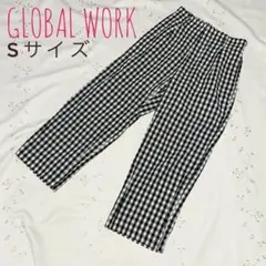 GLOBAL WORK グローバルワーク ギンガムチェック柄ワイドパンツ