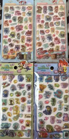 キャラクター 3Dステッカー 4シートセット