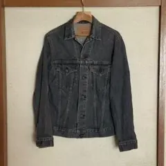 80s Levi's 75505 先染め ブラック デニムジャケット 34のサムネイル