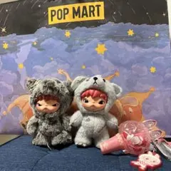 POP MART HIRONO ぬいぐるみ 2体セットプラスラブブペンライトのサムネイル