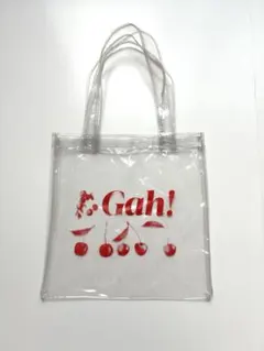 新品タグ付き【Lisa Says Gah!】クリア素材トートバッグチェリーレッドのサムネイル
