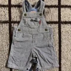 ミキハウス 70〜80 ストライプオーバーオール S
