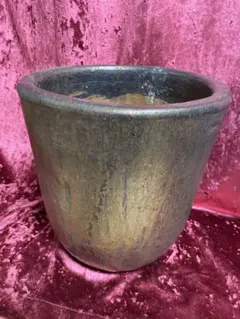 茶色い陶器鉢 約30cm