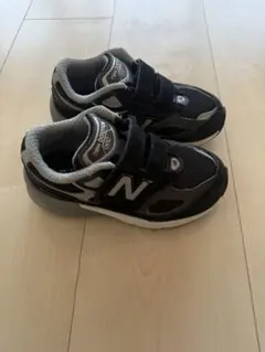 New Balance 990 ブラック/グレー ベルクロスニーカー