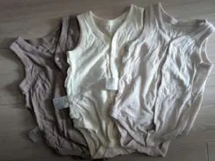 ベビー メッシュ前開きノンスリーブ肌着 70cm 3枚セット
