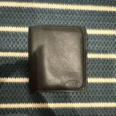 TOD'S 二つ折り財布 レザー ダークブラウンのサムネイル