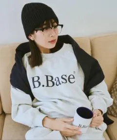 B.BASEアソートスウェット　杢グレー　Lサイズ