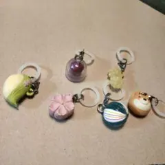 カプセルトイ めじるしアクセサリー 和菓子 6個