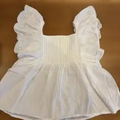 GAP KIDS フリル袖ホワイトブラウス