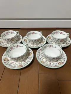 美品！ミントン　ハドンホールティーカップ＆ソーサー5客セット