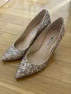 DIANA ダイアナ プレーンパンプス ゴールド 8cmヒール