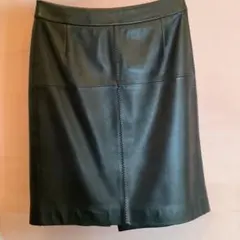 レザースカート ひざ丈スカート