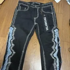 valabasas バラバサス ハードクラッシュスキニーフレアデニム 黒 30