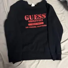 GUESS ブラック スウェット トレーナー