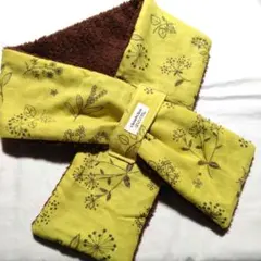 草花柄☆ガーゼ＆ボアマフラー