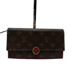 ルイヴィトン ポルトフォイユ フロール モノグラム フューシャ フラワー 長財布 ルイヴィトン ポルトフォイユ フロール モノグラム フューシャ