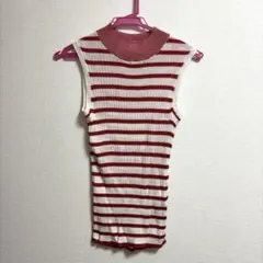 MACPHEE TOMORROWLANDノースリーブ タイトフィット トップス