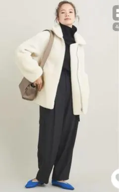 ボア　フェイクムートン ブルゾン アウター　コート　BEAUTY &YOUTH