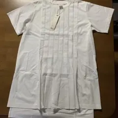 LILASIC 新品 プリーツ切替 半袖Tシャツ オフホワイト Lのサムネイル