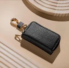 新品未使用ブラックレザー調キーケース