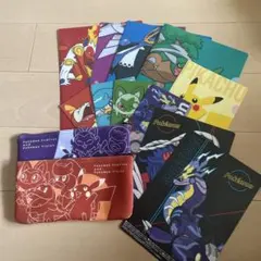 ポケモン クリアファイル 9枚　下敷き2枚　ポーチ２個