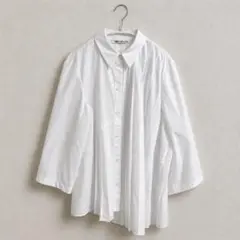 【美品】ZARA アシメ7部袖シャツ Sサイズ