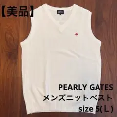 PEARLY GATES ホワイト Vネックベスト