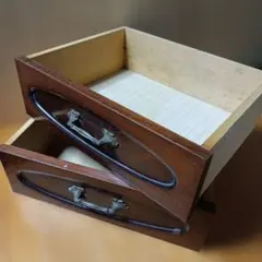 木製引き出し　2個セット 小物入れ　昭和レトロ　アンティーク　和家具