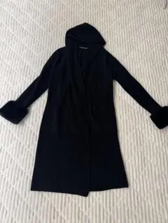 Mila Owen ブラック フード付きロングコート サイズ0