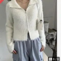 ❤︎EPIMI E'PIMMY＊フェザーヤーンダブルジップリブニット❤︎のサムネイル