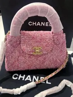 シャネル マトラッセ ツイード ハンドバッグ ピンク ノベルティ - メルカリ