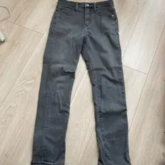 ユニクロ ハイライズスキニーアンクルジーンズグレー25(63.5cm)